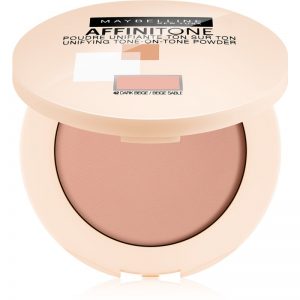 Maybelline Affinitone ujednolicający puder w kompakcie odcień 42 Dark Beige 9 g
