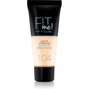 Maybelline Fit Me! Matte+Poreless matujący podkład do skóry normalnej i mieszanej odcień 104 Soft Ivory 30 ml