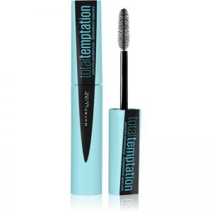 Maybelline Total Temptation wodoodporny tusz do rzęs nadający objętość i rozdzielający rzęsy odcień Black 9,4 ml