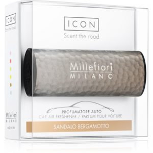 Millefiori Icon Sandalo Bergamotto odświeżacz do samochodu Hammered Metal