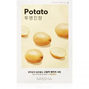 Missha Airy Fit Potato wygładzająca płócienna maseczka rozjaśniający 19 g