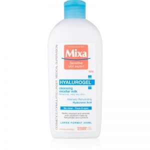 MIXA Hyalurogel oczyszczające mleczko do twarzy do skóry suchej i bardzo suchej 400 ml