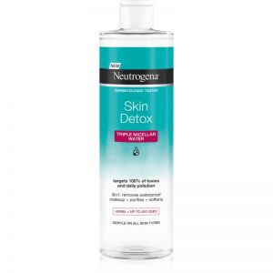 Neutrogena Skin Detox micelarna woda oczyszczająca makijaż wodoodporny 400 ml