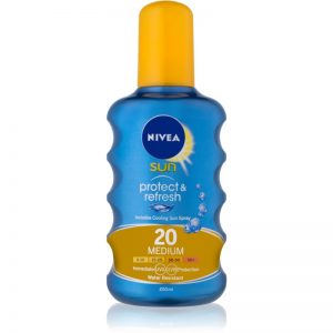 Nivea Sun Protect & Refresh transparentny, chłodzący spray do opalania SPF 20 200 ml
