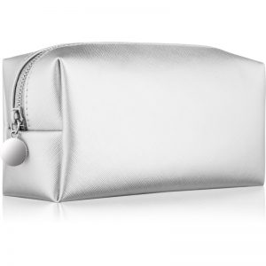 Notino Basic Kosmetyczka damska mała srebrna (21 × 9 × 7 cm)