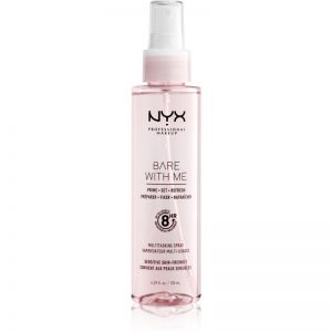 NYX Professional Makeup Bare With Me Prime-Set-Refresh Multitasking Spray lekki wielofunkcyjny spray 130 ml