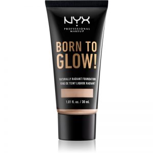 NYX Professional Makeup Born To Glow puder rozjaśniający w płynie odcień 03 Porcelain 30 ml