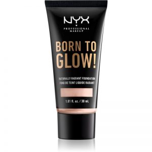 NYX Professional Makeup Born To Glow puder rozjaśniający w płynie odcień 1.3 Light Porcelain 30 ml