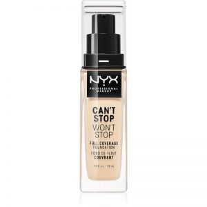 NYX Professional Makeup Can’t Stop Won’t Stop podkład mocno kryjący odcień 02 Alabaster 30 ml