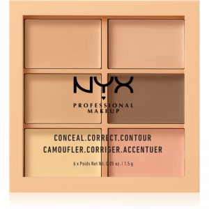 NYX Professional Makeup Conceal. Correct. Contour paleta do korygowania i konturowania odcień 01 Light 6 x 1,5 g