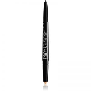 NYX Professional Makeup Sculpt & Highlight dwustronna kredka do oczu odcień 08 Black/Golden Peach 0,66 g