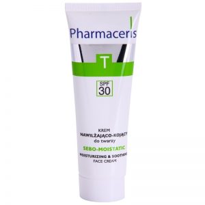 Pharmaceris T-Zone Oily Skin Sebo-Moistatic kojący krem nawilżający do skóry wysuszonej i podrażnionej leczeniem trądziku SPF 30 50 ml