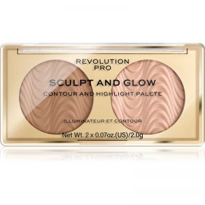 Revolution PRO Sculpt And Glow paletka do konturowania twarzy odcień Desert Sky 2×2 g