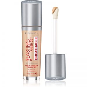 Rimmel Lasting Finish 25H Breathable podkład w płynie SPF 20 odcień 101 Classic Ivory 30 ml