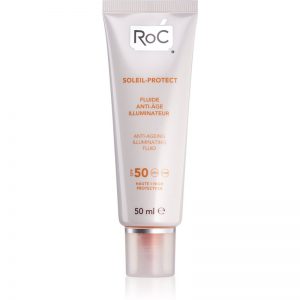RoC Soleil Protect ochronny fluid rozjaśnijący anti-aging SPF 50 50 ml