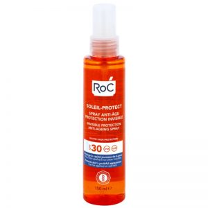 RoC Soleil Protect ochronny spray transparentny przeciwko starzeniu się skóry SPF 30 150 ml