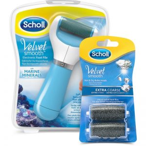 Scholl Velvet Smooth elektroniczny pilnik do stóp + 2 zapasowe końcówki