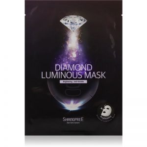 Shangpree Diamond maska rozświetlająca w płacie przeciw zmarszczkom 25 ml