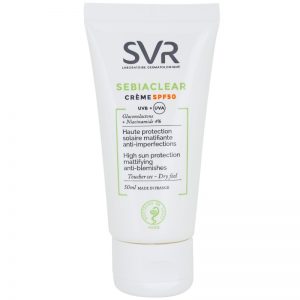 SVR Sebiaclear krem ochronno-matujący do skóry tłustej z niedoskonałościami SPF 50 50 ml