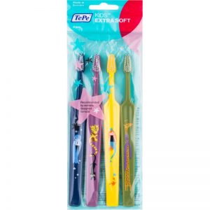 TePe Kids szczoteczki do zębów dla dzieci Extrasoft 4 sztuki 4 szt.