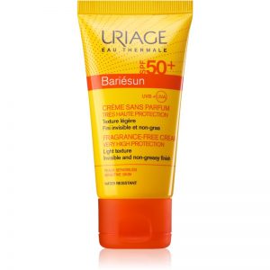 Uriage Bariésun krem samoopalający do twarzy bez substancji zapachowych SPF 50+ wodoodporny 50 ml
