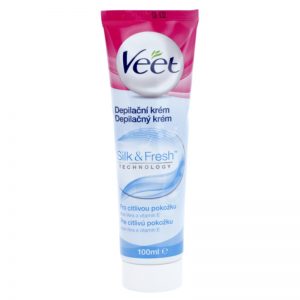 Veet Depilatory Cream krem do depilacji nóg do skóry wrażliwej aloes i witamina E 100 ml