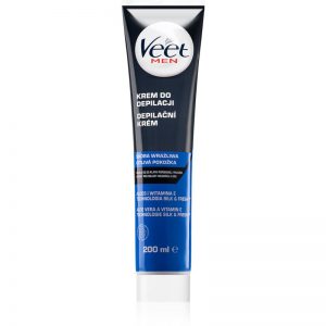 Veet Men Silk & Fresh nawilżający krem do depilacji do skóry wrażliwej dla mężczyzn 200 ml