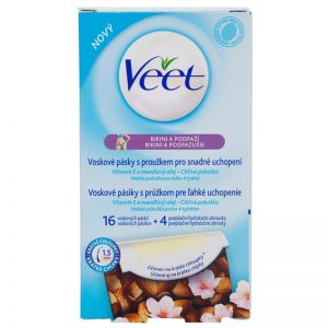 Veet Wax Strips plastry do depilacji woskiem do pach i okolic bikini 16 szt.