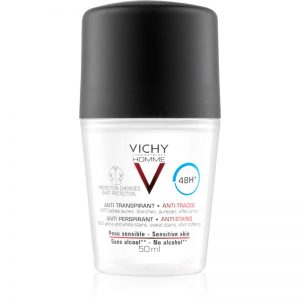 Vichy Homme Deodorant dezodorant roll-on przeciw białymi i żółtym plamom 48 godz. 50 ml