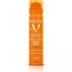 Vichy Idéal Soleil orzeźwiający spray do opalania twarzy SPF 50 75 ml