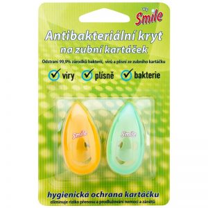 White Pearl Smile pojemnik do szczoteczki do zębów Orange & Green 2 szt.