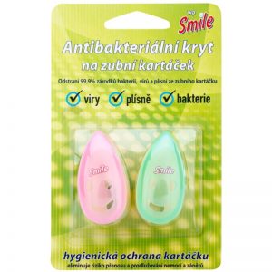 White Pearl Smile pojemnik do szczoteczki do zębów Pink & Green 2 szt.