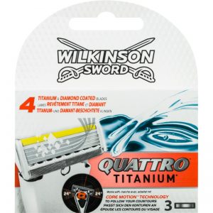 Wilkinson Sword Quattro Titanium zapasowe ostrza 3 szt. 3 szt.