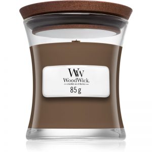 Woodwick Amber & Incense świeczka zapachowa z drewnianym knotem 85 g