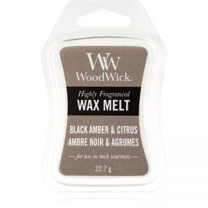 Woodwick Black Amber & Citrus wosk zapachowy 22
