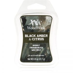 Woodwick Black Amber & Citrus wosk zapachowy Artisan 22