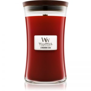 Woodwick Cinnamon Chai świeczka zapachowa z drewnianym knotem 609,5 g