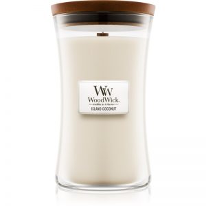 Woodwick Island Coconut świeczka zapachowa z drewnianym knotem 609,5 g