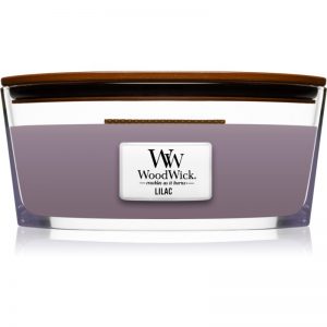 Woodwick Lilac świeczka zapachowa z drewnianym knotem (hearthwick) 453,6 g