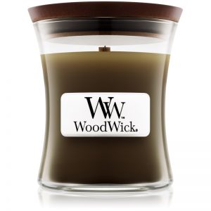 Woodwick Oudwood świeczka zapachowa z drewnianym knotem 85 g
