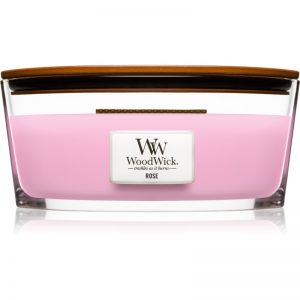 Woodwick Rose świeczka zapachowa z drewnianym knotem (hearthwick) 453,6 g