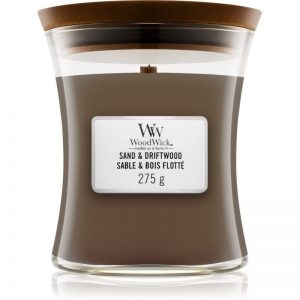 Woodwick Sand & Driftwood świeczka zapachowa z drewnianym knotem 275 g