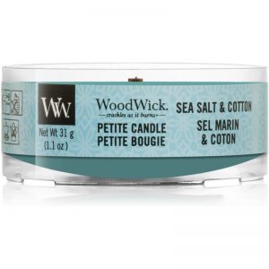 Woodwick Sea Salt & Cotton sampler z drewnianym knotem 31 g