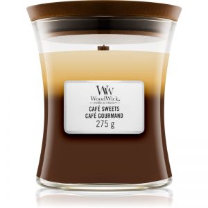 Woodwick Trilogy Café Sweets świeczka zapachowa z drewnianym knotem 275 g