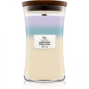Woodwick Trilogy Calming Retreat świeczka zapachowa z drewnianym knotem 609,5 g