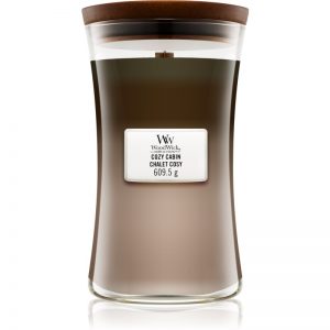 Woodwick Trilogy Cozy Cabin świeczka zapachowa z drewnianym knotem 609,5 g