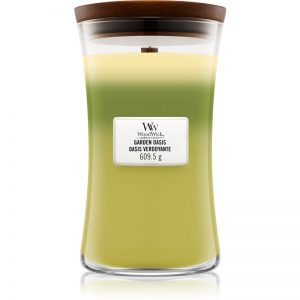 Woodwick Trilogy Garden Oasis świeczka zapachowa z drewnianym knotem 609,5 g