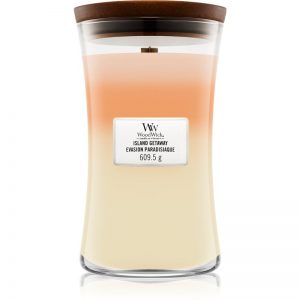Woodwick Trilogy Island Getaway świeczka zapachowa z drewnianym knotem 609,5 g