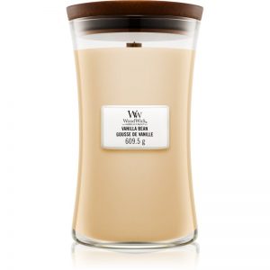 Woodwick Vanilla Bean świeczka zapachowa z drewnianym knotem 609,5 g