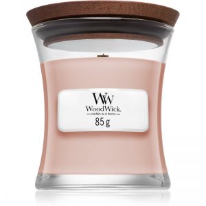 Woodwick Vanilla & Sea Salt świeczka zapachowa z drewnianym knotem 85 g